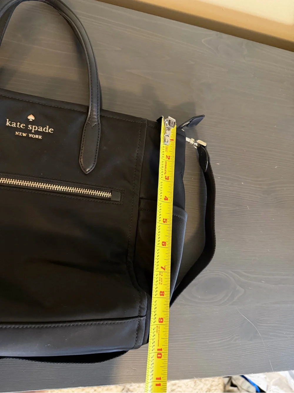 kate spade Black Nylon Chelsea Satchel with Gold Hardware